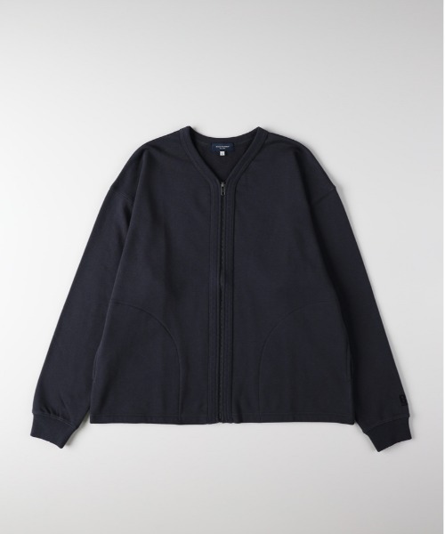 BACK NUMBER（バックナンバー）の「【BACK NUMBER】スウェットジップカーディガン (ヘビーオンス/ジップ/リラックスシルエット/大きめポケット/デイリー)（カーディガン/ボレロ・メンズ・ブラック/ネイビー/ブラウン・M/L/XL）」の3枚目の写真