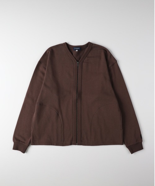 BACK NUMBER（バックナンバー）の「【BACK NUMBER】スウェットジップカーディガン (ヘビーオンス/ジップ/リラックスシルエット/大きめポケット/デイリー)（カーディガン/ボレロ・メンズ・ブラック/ネイビー/ブラウン・M/L/XL）」の15枚目の写真