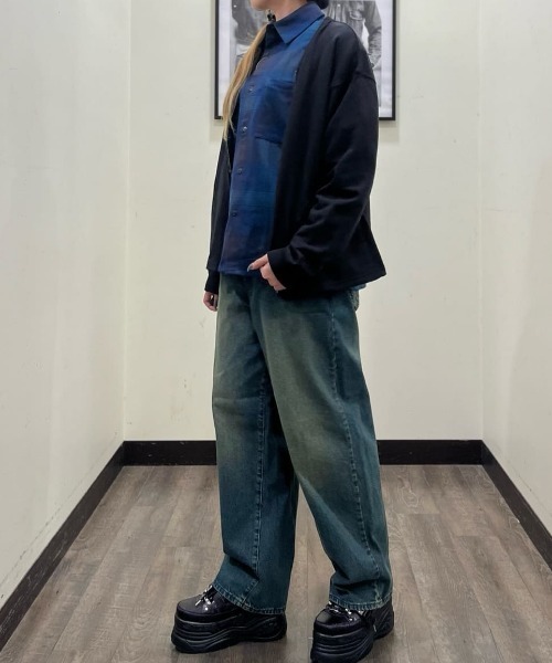 BACK NUMBER（バックナンバー）の「【BACK NUMBER】スウェットジップカーディガン (ヘビーオンス/ジップ/リラックスシルエット/大きめポケット/デイリー)（カーディガン/ボレロ・メンズ・ブラック/ネイビー/ブラウン・M/L/XL）」の22枚目の写真