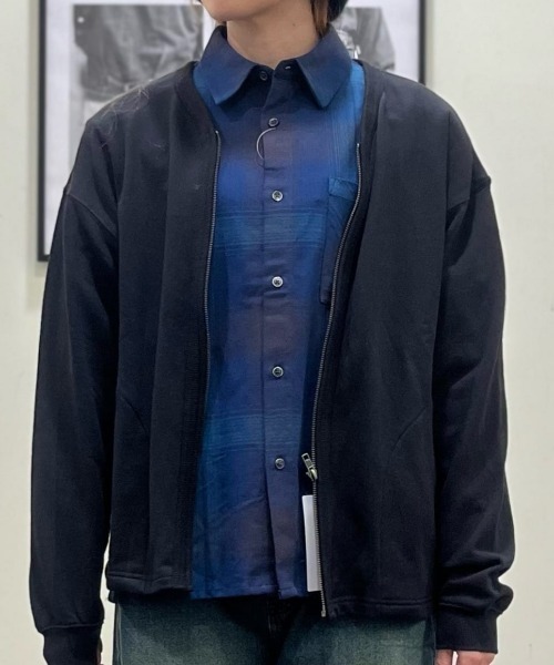 BACK NUMBER（バックナンバー）の「【BACK NUMBER】スウェットジップカーディガン (ヘビーオンス/ジップ/リラックスシルエット/大きめポケット/デイリー)（カーディガン/ボレロ・メンズ・ブラック/ネイビー/ブラウン・M/L/XL）」の19枚目の写真