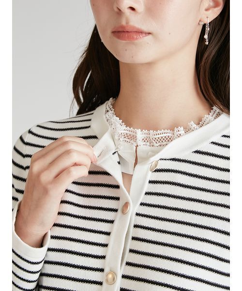 CELFORD（セルフォード）の「デタッチャブルリボン＆カラーカーディガン（カーディガン/ボレロ・レディース・サックスブルー/グレー/その他・36/38）」の16枚目の写真