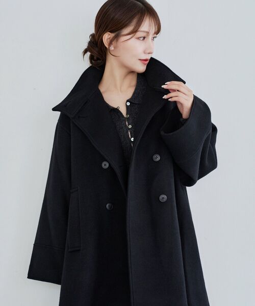 スタンドカラーウールコート（その他アウター）｜cle blatt