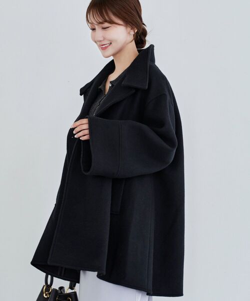 ヤマダヤ CLove スタンドカラーウールコート ブラック ヤマダヤ CLove スタンドカラーウールコート ブラック