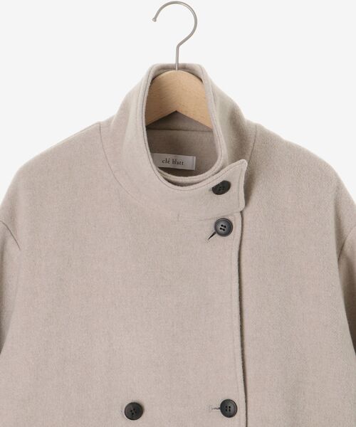 スタンドカラーウールコート（その他アウター）｜cle blatt