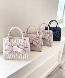 MAJESTIC LEGON | 【WEB限定アイテム】クラシカルスクエアリボンバッグ(ショルダーバッグ)