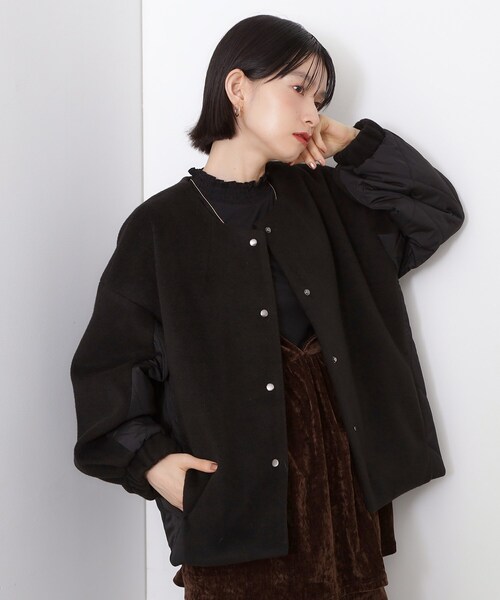 セール】前後で印象が変わる ドッキングノーカラージャケット（ノー