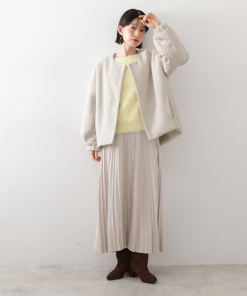 ノーカラージャケット　アイボリー VIVID LADY」 ノーカラージャケット FREE アイボリー レディース