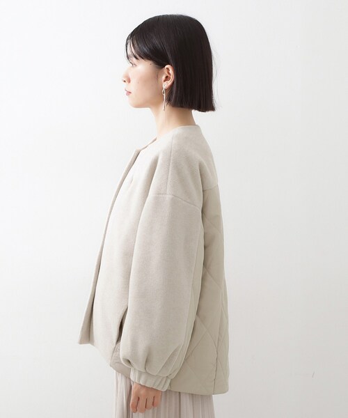THE SHOP TK （ザ ショップ ティーケー ）の「前後で印象が変わる ドッキングノーカラージャケット（ノーカラージャケット・レディース・ナチュラル/チャコールグレー/ブラック・13/12）」の17枚目の写真