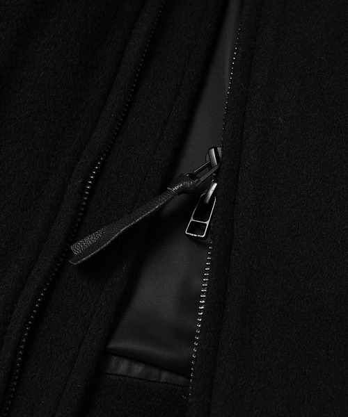 WhoWhat（フーワット）の「WOOL BEAVER ZIP UP BLOUSON（ブルゾン・メンズ・ブラック/ブルー・M）」の6枚目の写真