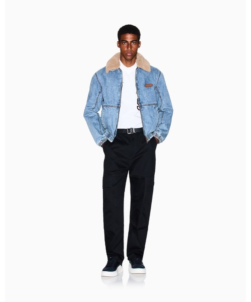 ARMANI EXCHANGE(アルマーニエクスチェンジ)の「【A|X アルマーニ エクスチェンジ】CL テディカラー ジップアップデニムブルゾン(ブルゾン・メンズ・ライトブルー・LARGE/MEDIUM/SMALL/X-LARGE/X-SMALL)」の4枚目の写真