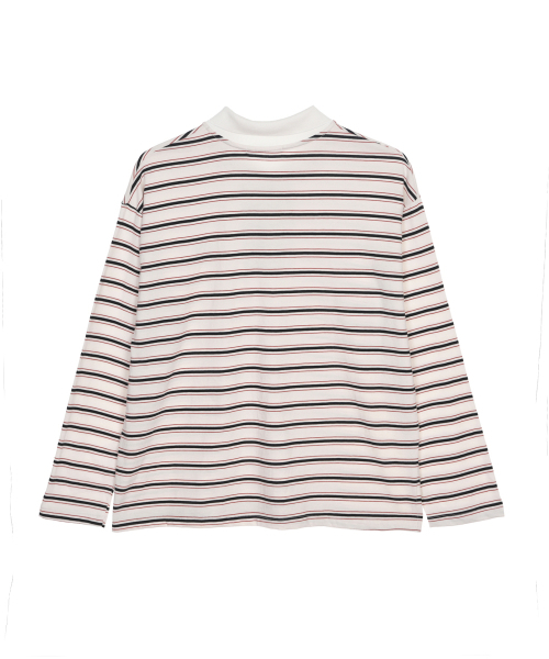 NICK&NICOLE（ニックアンドニコール）の「SIGNATURE LOGO STRIPE PK SLEEVE_IVORY（ポロシャツ・レディース・その他・MEDIUM/LARGE）」の5枚目の写真