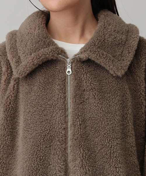 GLOBAL WORK(グローバルワーク)の「フワモコボアポンチョ/603322(ポンチョ・レディース・グレイッシュベージュ/ダークブラウン/チャコールグレー・FREE)」の19枚目の写真