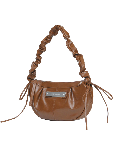 NICK&NICOLE(ニックアンドニコール)の「CRYSTAL SHIRRING RIBBON ROUND BAG_BROWN(ショルダーバッグ・レディース・その他・FREE)」の2枚目の写真