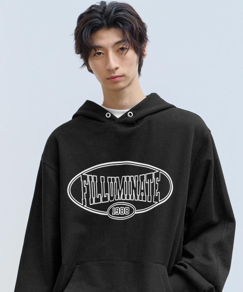 F.ILLUMINATE(フィルミネイト)の「オーバル1988リーグフードパーカー-ブラック(パーカー・レディース・その他・LARGE/SMALL/MEDIUM)」の3枚目の写真