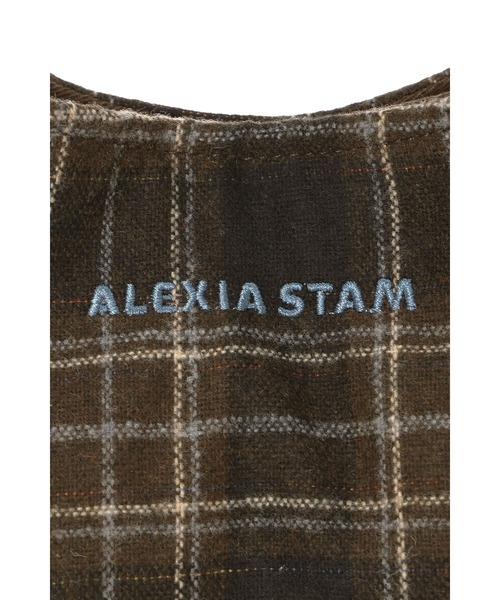 ALEXIA STAM（アリシアスタン）の「Logo Plaid Bag /チェック柄トートバッグ（ショルダーバッグ・レディース・グレー/バーガンディー/ブラウン・FREE）」の20枚目の写真