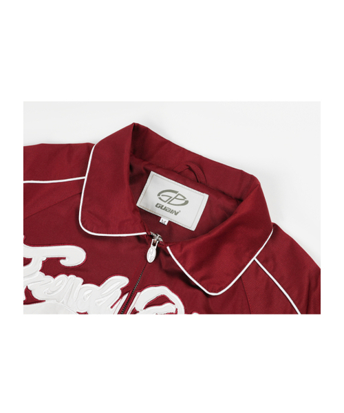 GUBIN(グビン)の「(W) クロップビッグロゴパイピングブルゾン - バーガンディ(ブルゾン・レディース・その他・SMALL/MEDIUM)」の6枚目の写真
