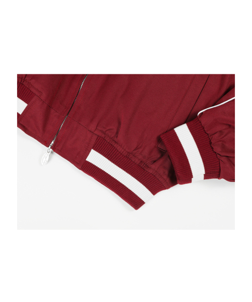 GUBIN(グビン)の「(W) クロップビッグロゴパイピングブルゾン - バーガンディ(ブルゾン・レディース・その他・SMALL/MEDIUM)」の2枚目の写真