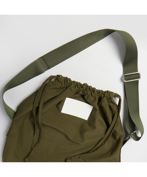 THE GREEN LAB（ザグリーンラボ）の「軽量ストリングフォルダブルショルダークロスバッグ[カーキ]（メッセンジャーバッグ・レディース・その他・FREE）」の15枚目の写真
