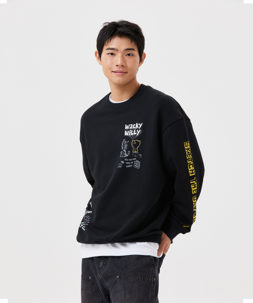 Wacky WiLLy(ワッキーウィリー)の「スプレイグラフィック スウェット ブラック(スウェット・レディース・その他・SMALL/MEDIUM/LARGE/X-LARGE/X-SMALL)」の1枚目の写真