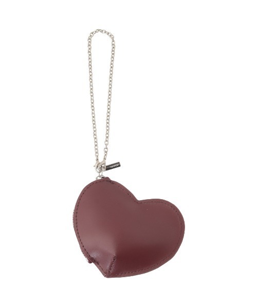 MANOF（マノフ）の「YAHKI×MANOF HEART POUCH（ポーチ・レディース・バーガンディー/ブラック・F）」の4枚目の写真