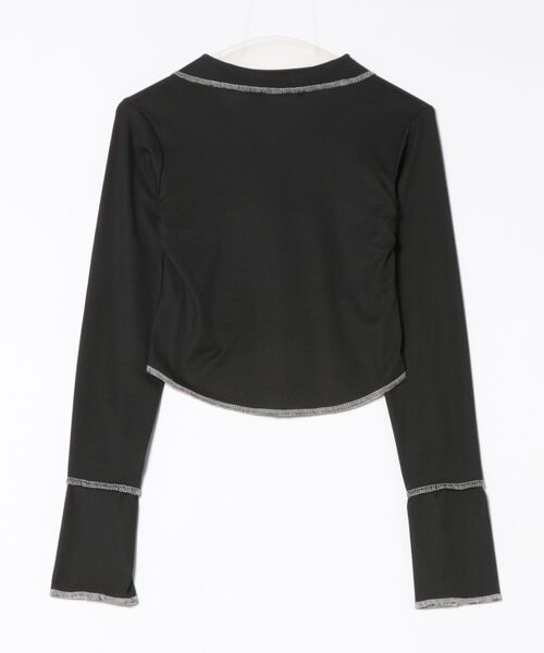 VIBGYOR Women(ヴィブジョー ウィメン)の「【Mayree】メロウ トップス 襟付き カットソー(Tシャツ/カットソー・レディース・ブラック・MEDIUM/SMALL)」の6枚目の写真