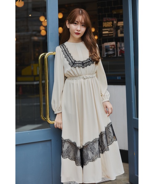 Rosaline Lace Trimmed Dress（ワンピース）｜Her lip to（ハーリップ