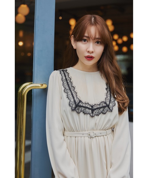 Rosaline Lace Trimmed Dress（ワンピース）｜Her lip to（ハーリップ