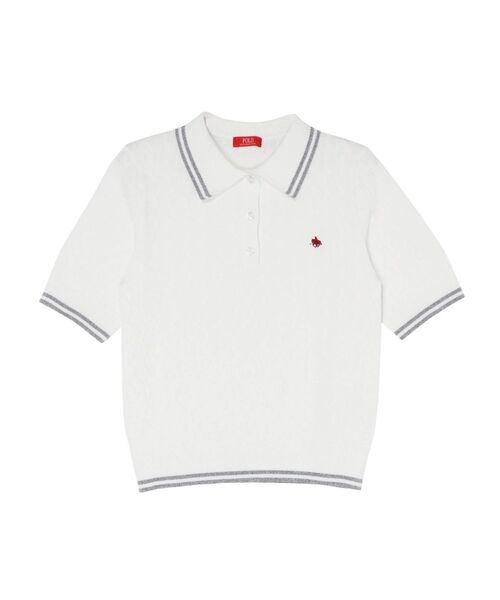 POLO BCS(ポロ ビーシーエス)の「【POLO BCSコラボ】ラインポロニット(ニット/セーター・レディース・ライトブルー/ベビーピンク/グレー/オフホワイト・MEDIUM)」の14枚目の写真