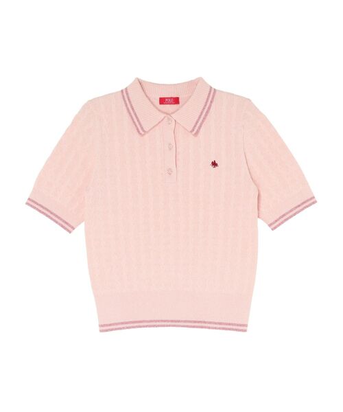 POLO BCS(ポロ ビーシーエス)の「【POLO BCSコラボ】ラインポロニット(ニット/セーター・レディース・ライトブルー/ベビーピンク/グレー/オフホワイト・MEDIUM)」の15枚目の写真