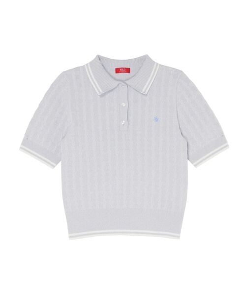 POLO BCS(ポロ ビーシーエス)の「【POLO BCSコラボ】ラインポロニット(ニット/セーター・レディース・ライトブルー/ベビーピンク/グレー/オフホワイト・MEDIUM)」の17枚目の写真