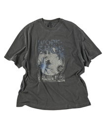 TRAVEL（トラベル）の「ミラーボールピグメント半袖Tシャツブラックチャコール（Tシャツ/カットソー）」