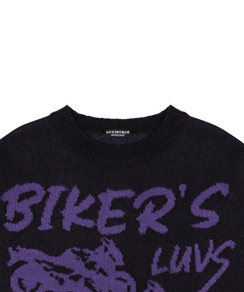 LUVISTRUE（ラヴイズトゥルー）の「RC BIKE KNIT(NAVY)（ニット/セーター・レディース・その他・FREE）」の4枚目の写真