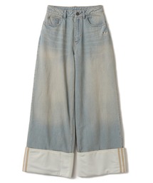 adidas(�A�f�B�_�X)��adidas VINTAGE WIDE LEG JEANS / �A�f�B�_�X ���B���e�[�W ���C�h ���b�O �W�[���Y(�f�j���p���c)