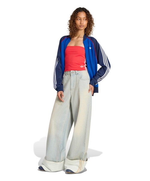 adidas(アディダス)の「adidas VINTAGE WIDE LEG JEANS / アディダス ヴィンテージ ワイド レッグ ジーンズ(デニムパンツ・レディース・ライトブルー・25inch/26inch/27inch)」の10枚目の写真