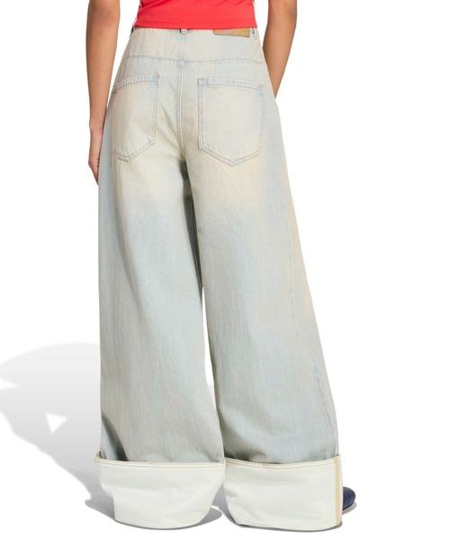 adidas(アディダス)の「adidas VINTAGE WIDE LEG JEANS / アディダス ヴィンテージ ワイド レッグ ジーンズ(デニムパンツ・レディース・ライトブルー・25inch/26inch/27inch)」の2枚目の写真
