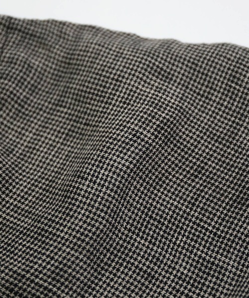 Brocante（ブロカント）の「[Brocante / ブロカント] リネンガーゼ千鳥チェック リンネルコンビネゾン（つなぎ/オールインワン・レディース・ブラック×グレー・2）」の9枚目の写真
