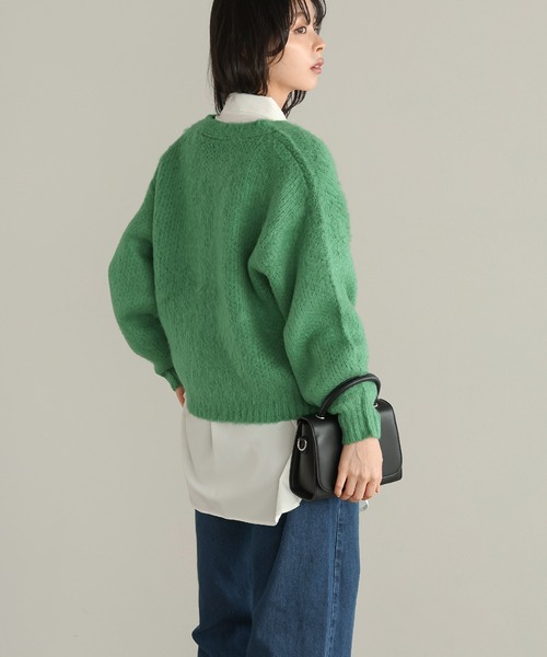 itto...(イット)の「ジャガード編み起毛カーディガン(カーディガン/ボレロ・レディース・スモークピンク/グリーン/アイボリー・M)」の15枚目の写真