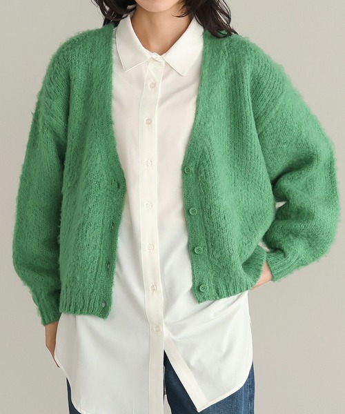 itto...(イット)の「ジャガード編み起毛カーディガン(カーディガン/ボレロ・レディース・スモークピンク/グリーン/アイボリー・M)」の16枚目の写真