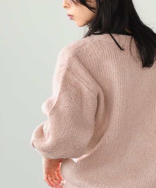 itto...(イット)の「ジャガード編み起毛カーディガン(カーディガン/ボレロ・レディース・スモークピンク/グリーン/アイボリー・M)」の21枚目の写真