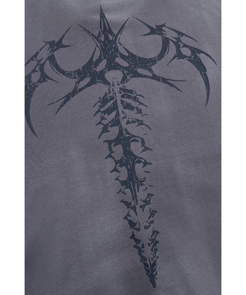 SUPPLIER(サプライヤー)の「ジップフーディ|Tribal Bones Pierced Zip Hoodie|SUPPLIER(パーカー・メンズ・ブラック/グレイッシュブルー・MEDIUM/LARGE/X-LARGE/SMALL/XX-LARGE)」の11枚目の写真