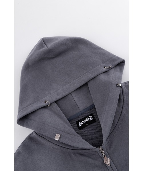 SUPPLIER(サプライヤー)の「ジップフーディ|Tribal Bones Pierced Zip Hoodie|SUPPLIER(パーカー・メンズ・ブラック/グレイッシュブルー・MEDIUM/LARGE/X-LARGE/SMALL/XX-LARGE)」の13枚目の写真
