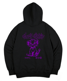 MONSTER REPUBLIC（モンスターリパブリック）の「スケッチラインライオンカップパープルフードパーカー ブラック_8251（パーカー）」