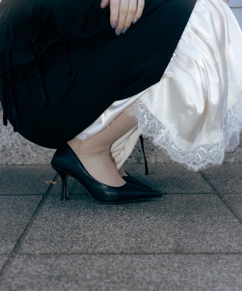 Carmelo(カーメロ)の「Lingerie Tailored Midi Skirt / ランジェリーレイヤードスカート(スカート・レディース・グレー/ブラック・38/36)」の3枚目の写真