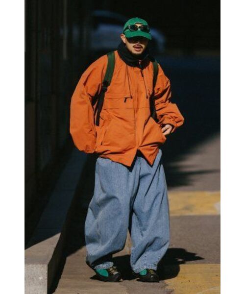 ANGLAN(アングラン)の「Stone Vintage Denim Balloon Pants - Light Blue(デニムパンツ・メンズ・スカイブルー・FREE/1/2)」の17枚目の写真