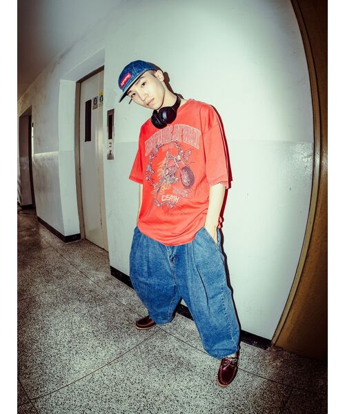 ANGLAN(アングラン)の「Stone Vintage Denim Balloon Pants - Light Blue(デニムパンツ・メンズ・スカイブルー・FREE/1/2)」の20枚目の写真