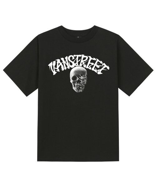 KAN6312(カン6312)の「KTB0166 レタリングスカルレイン半袖Tシャツ - ブラック(Tシャツ/カットソー・メンズ・その他・SMALL/MEDIUM/LARGE/X-LARGE)」の1枚目の写真