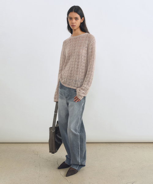 INSILENCE WOMEN(インサイレンスウーマン)の「ナチュラルストラップニット BEIGE(ニット/セーター・レディース・その他・SMALL)」の3枚目の写真