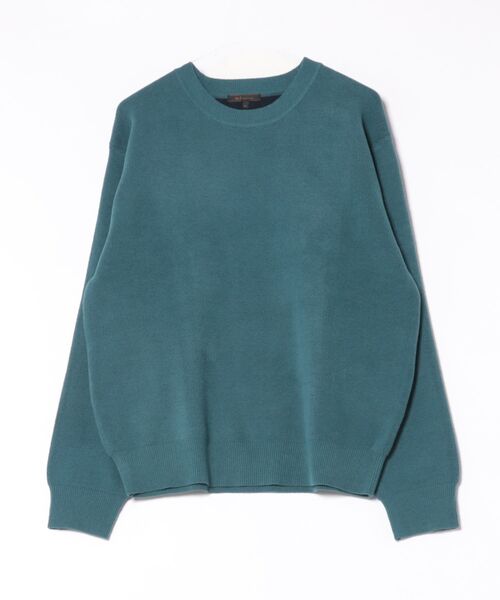 m.f.editorial(エムエフエディトリアル)の「【ハンドウォッシャブル ストレッチ】m.f.エディトリアル メンズ シェニールヤーン クルー ニット(ニット/セーター・メンズ・ライトグリーン/レッド・X-LARGE/MEDIUM/LARGE)」の11枚目の写真