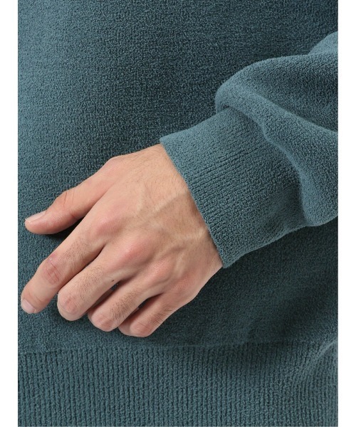 m.f.editorial(エムエフエディトリアル)の「【ハンドウォッシャブル ストレッチ】m.f.エディトリアル メンズ シェニールヤーン クルー ニット(ニット/セーター・メンズ・ライトグリーン/レッド・X-LARGE/MEDIUM/LARGE)」の18枚目の写真