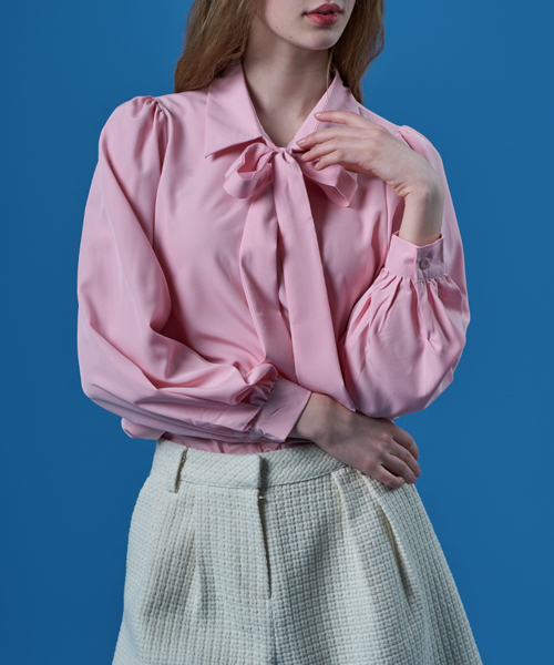 KOLEAT（コレット）の「パフリボンタイシャツエアブラウス[PINK] KCL.（シャツ/ブラウス・レディース・その他・FREE）」の3枚目の写真